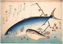 Woodblock print fish